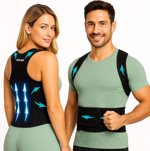 Correcteur de posture dos et épaules pour femmes à forte poitrine